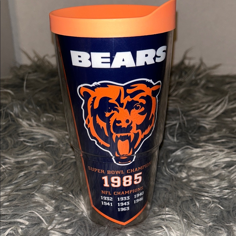 TERVIS NFL Chicago Bears 1985 Super Bowl Championship Tumbler 24oz w/Orange Lid